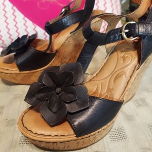 Born cork wedge high shoes